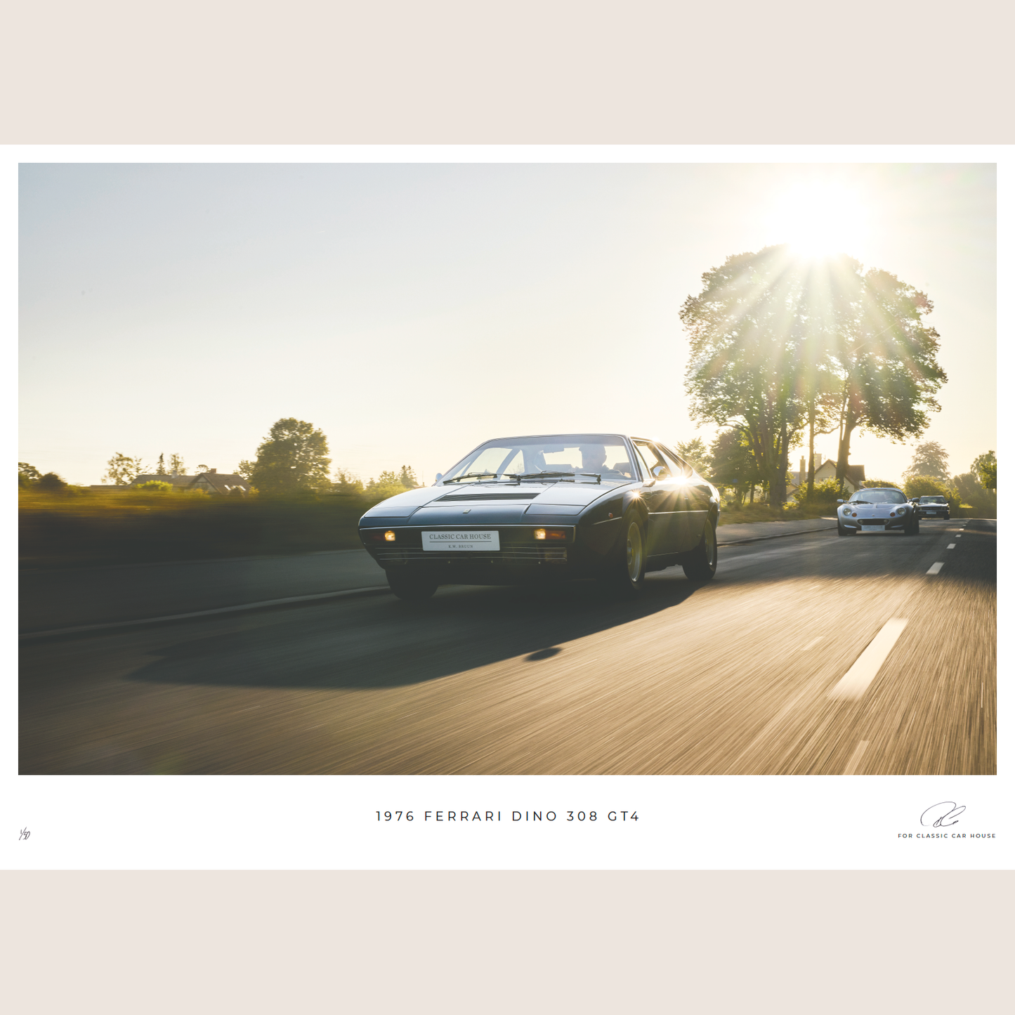 Ferrari Dino 308 GT4 1976 Poster 1/50 Limited Edition