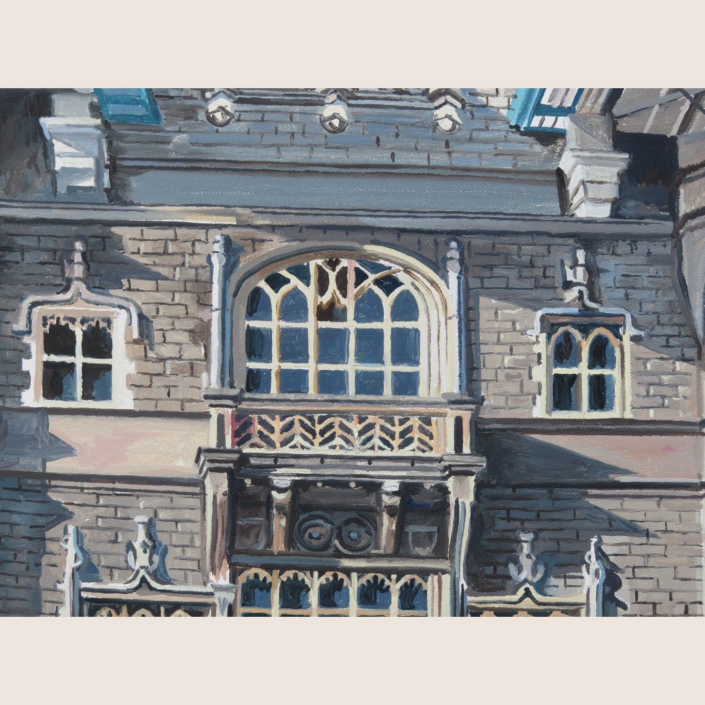 Tower Bridge Chase - 60x50 - Exciting art print of Tower Bridge chase, a perfect motif for car action fans.