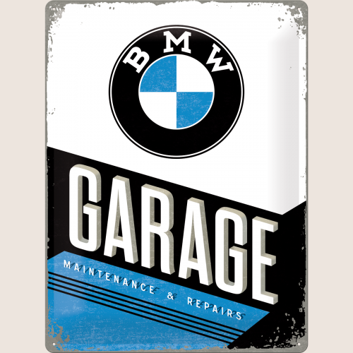 BMW Garage Metal Sign 30x40 cm - Stylish sign with classic BMW design, perfect for the garage, workshop or car enthusiast's collection.
