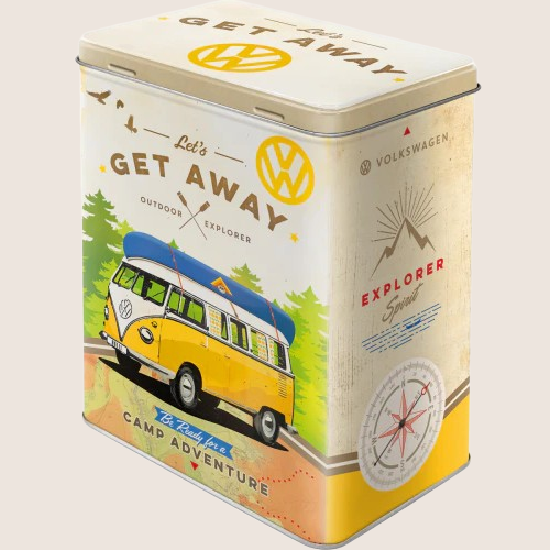 Mercedes Benz Service Tin - Retro Mercedes-Benz storage tin with classic service logo, perfect for car enthusiasts.