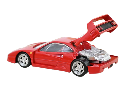 Ferrari F40 Red 1:43 Norev - Classic 1:43 scale model car with red paint, fine details and authentic reproduction of Ferrari's iconic supercar.