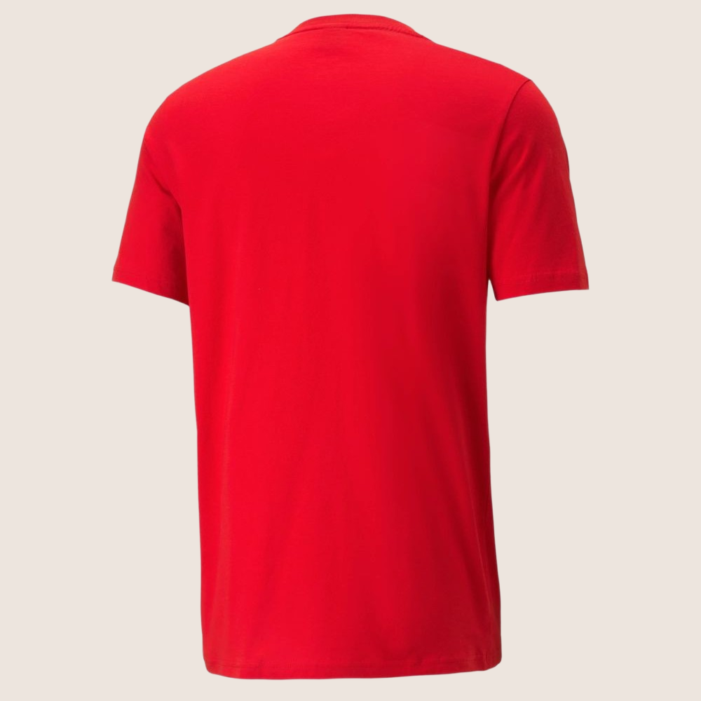 Ferrari Fanwear Big Shield T-shirt - Red T-shirt with large Ferrari shield on the chest. Official merchandise for passionate Ferrari fans.