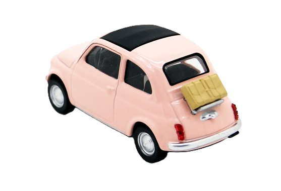 Fiat 500 F Pink 1:43 Norev - Charming 1:43 scale model car with pink paint, classic lines and authentic details from the iconic Fiat 500.