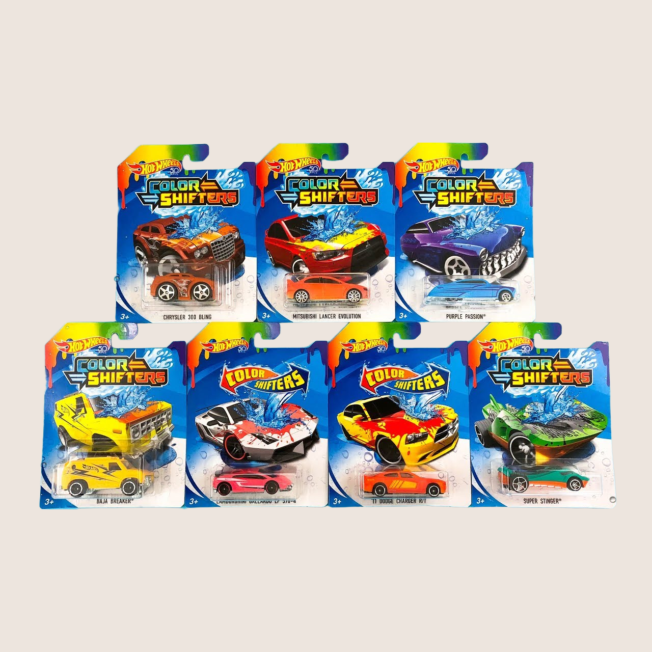 Hot Wheels Color Shifters asst - Hot Wheels Color Shifters car, changes color with temperature changes.