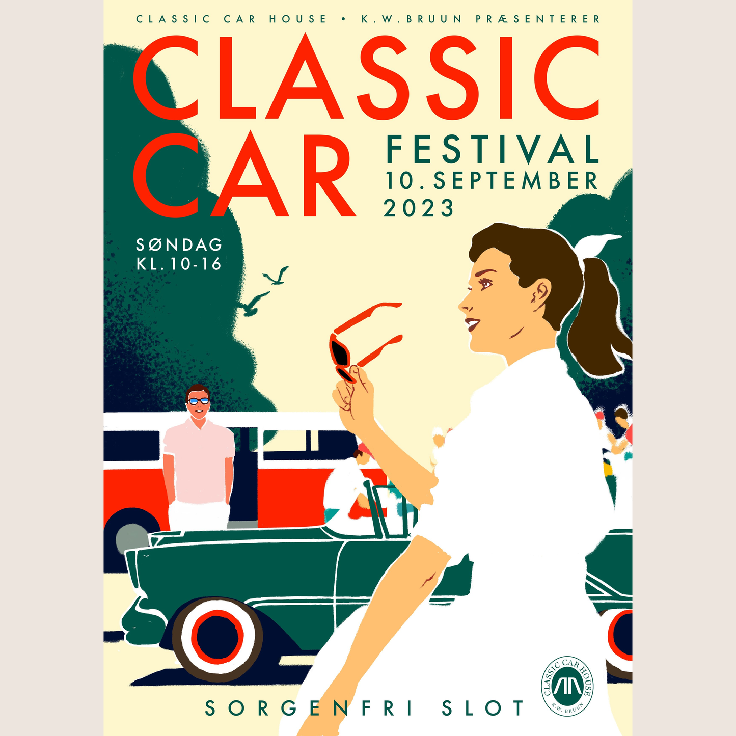 Classic Car Festival Sorgenfri 2023 - Poster from Classic Car Festival in Sorgenfri 2023.