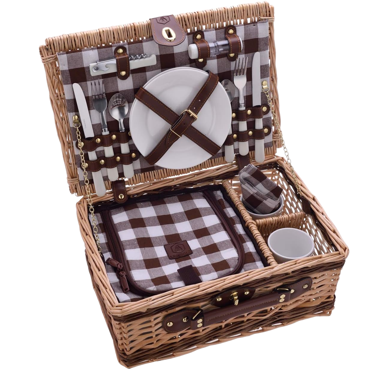 Picnic Basket - Laguiole 2nd pers - Stylish picnic basket for two people, perfect for outdoor fun.