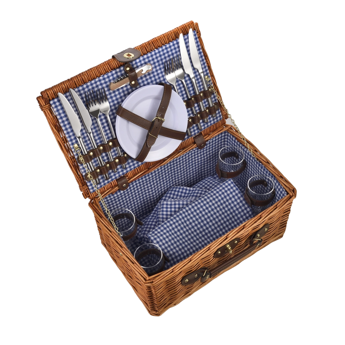 Picnic Basket - Laguiole 4 pers. - Classic picnic basket for four people, ideal for a day in nature
