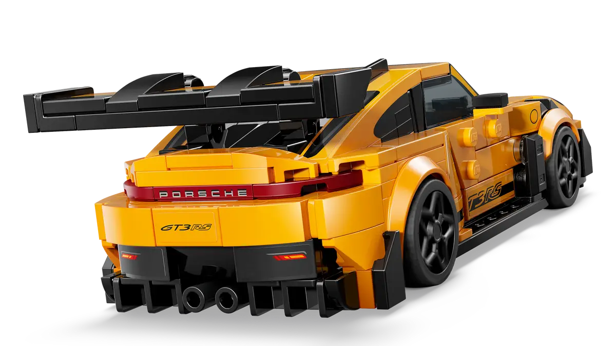 LEGO Porsche 911 GT3 RS model 77239 with realistic details and classic sports car design