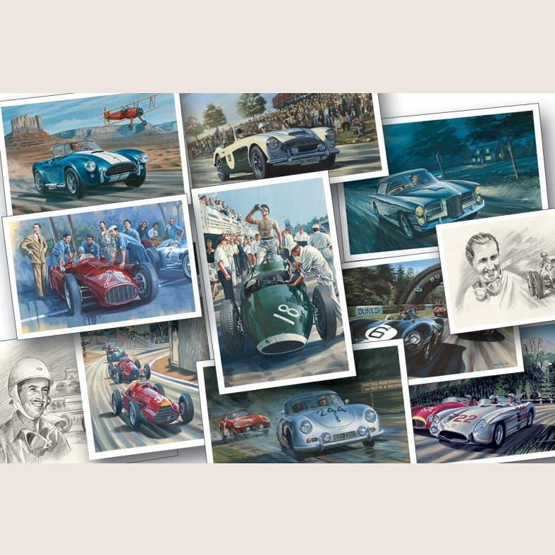 Postcards - Postcards with classic car motifs, ideal for collectors and enthusiasts.