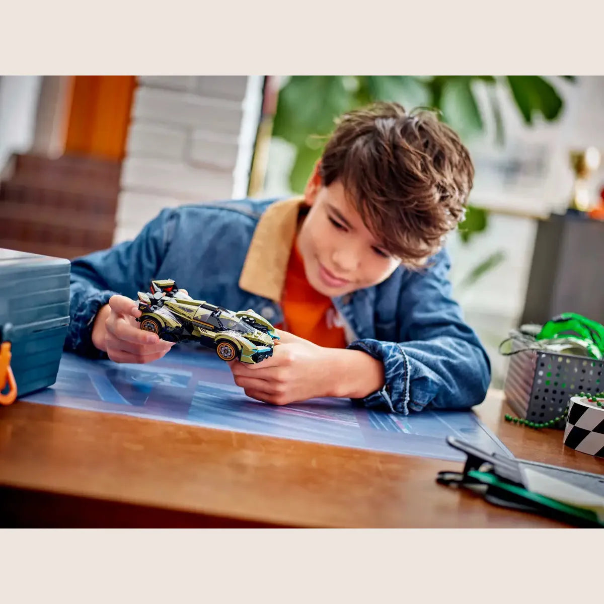 Lamborghini Lambo V12 Vision Gran Turismo - LEGO model of the Lamborghini Lambo V12 Vision Gran Turismo, a futuristic supercar.