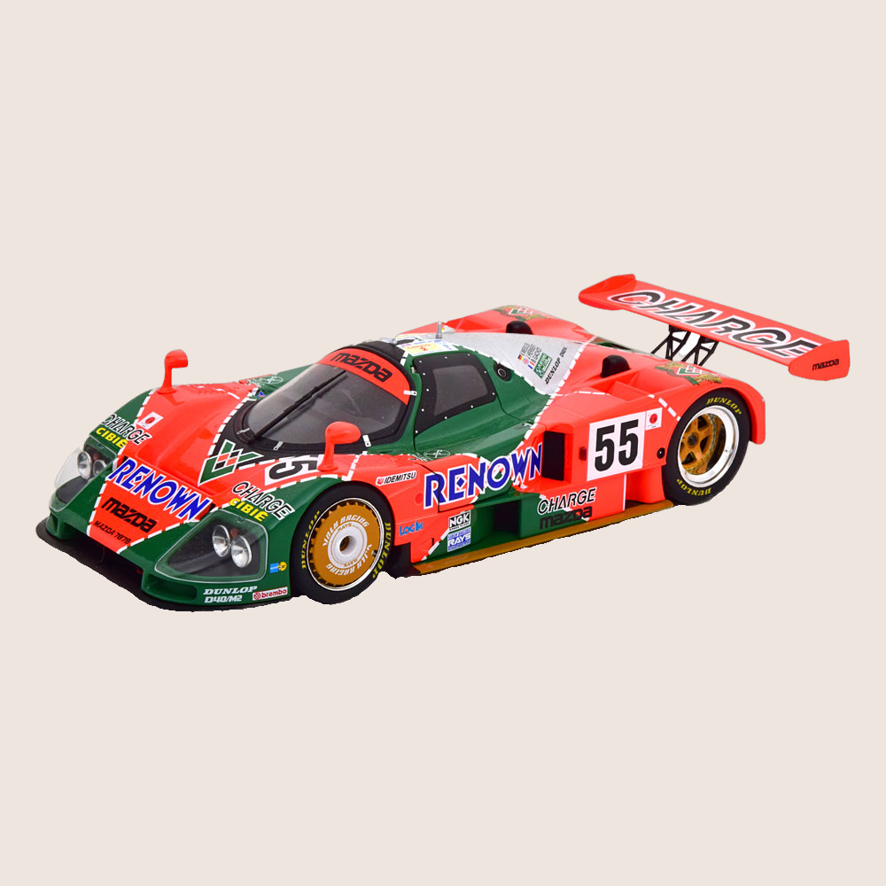 1:18 MAZDA 787 B WINNER 24H LE MANS 1991 - 1:18 scale model of the Mazda 787B, winner of Le Mans 1991, ideal for motorsport collections.