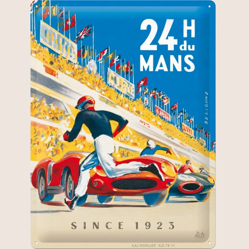 24h Du Mans 30x40 - Poster in size 30x40 cm with iconic 24 Hours of Le Mans racing motif. Perfect for motorsport enthusiasts and decorative purposes.