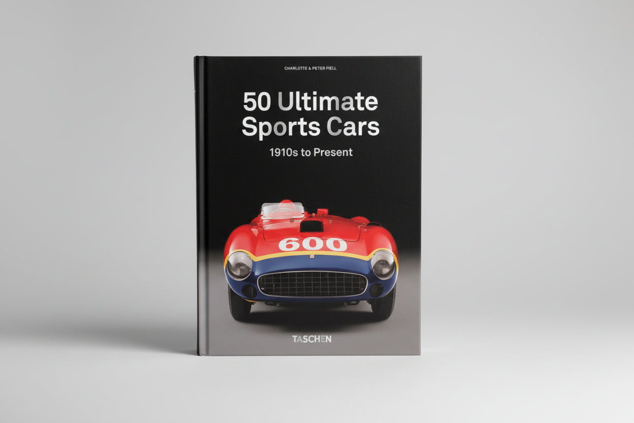 50 Ultimate Sports Cars: 1910s to Present (40th Edition) - Comprehensive 511-page hardcover book celebrating 50 of the most iconic and electrifying sports cars throughout history, from early Stutz Bear Cat to contemporary McLaren Speedtail. Great coffee table edition for car enthusiasts and design lovers.