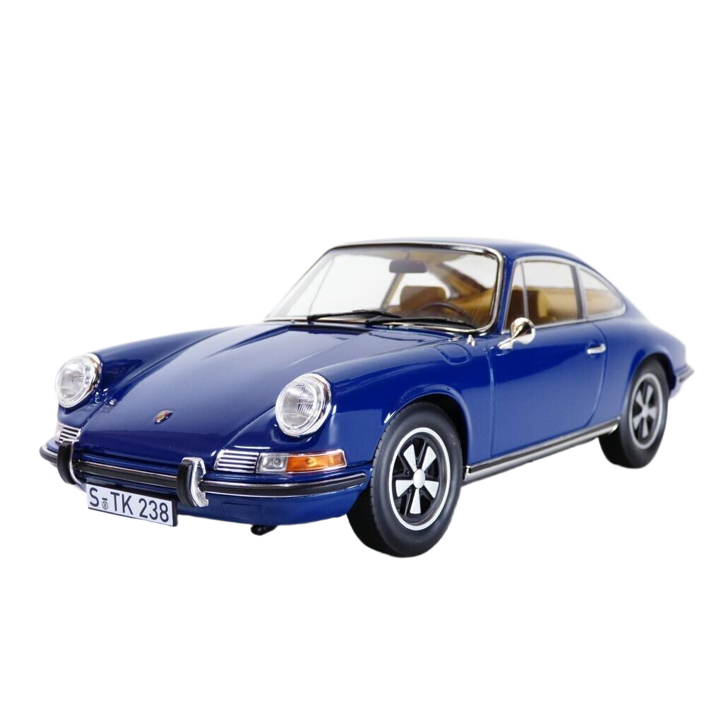 Porsche 911 S 1969 Blue 1:18 Norev - Detailed model of the Porsche 911 S from 1969 in blue.