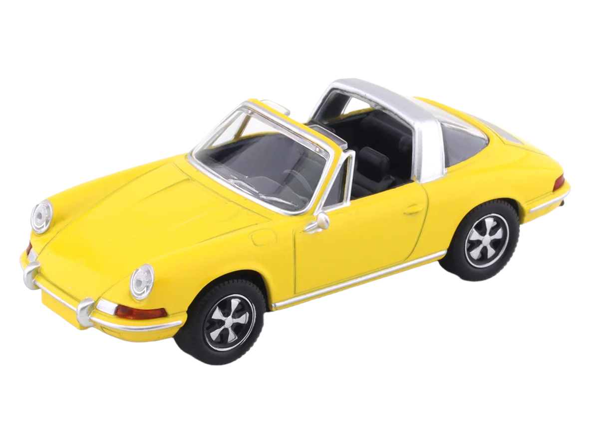 Porsche 911 Targa 1969 1:43 - 1:43 scale miniature model of the classic Porsche 911 Targa from 1969. Beautiful reproduction with period details and iconic targa roof. Perfect for collectors and Porsche enthusiasts.