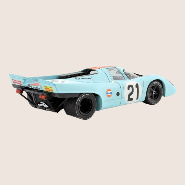 1:18 scale model of the Porsche 917K #21 from the 24 Hours of Le Mans 1970, produced by CMR Models - a detailed reproduction of the iconic race car with authentic colors and markings.
