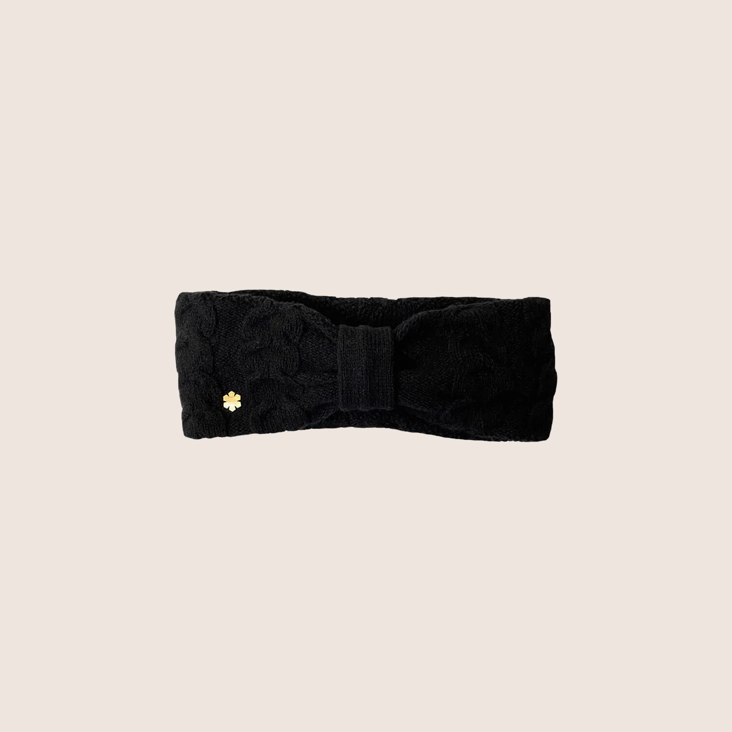 ARIE HEADBAND - WOOL - Black / One-Size - Wool headband in black, perfect for keeping ears warm in winter.