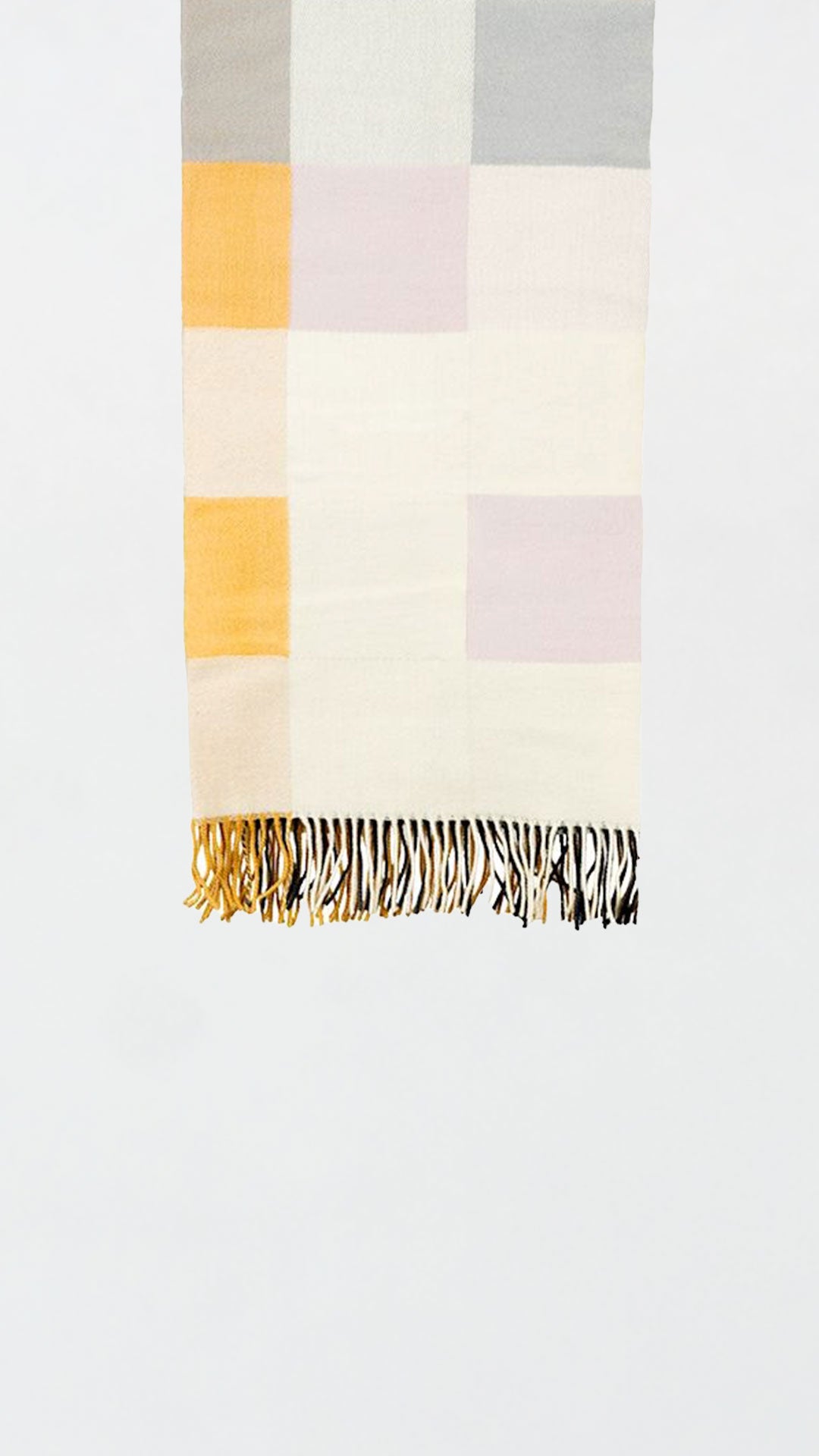 Car plaid Mustard Yellow/Pink - Silkeborg wool spinning mill