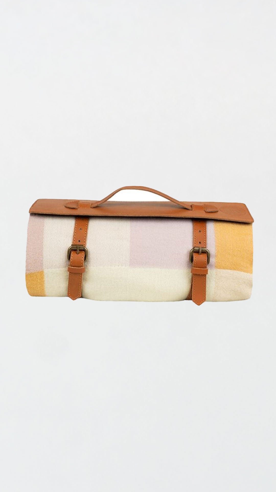 Car plaid Mustard Yellow/Pink - Silkeborg wool spinning mill