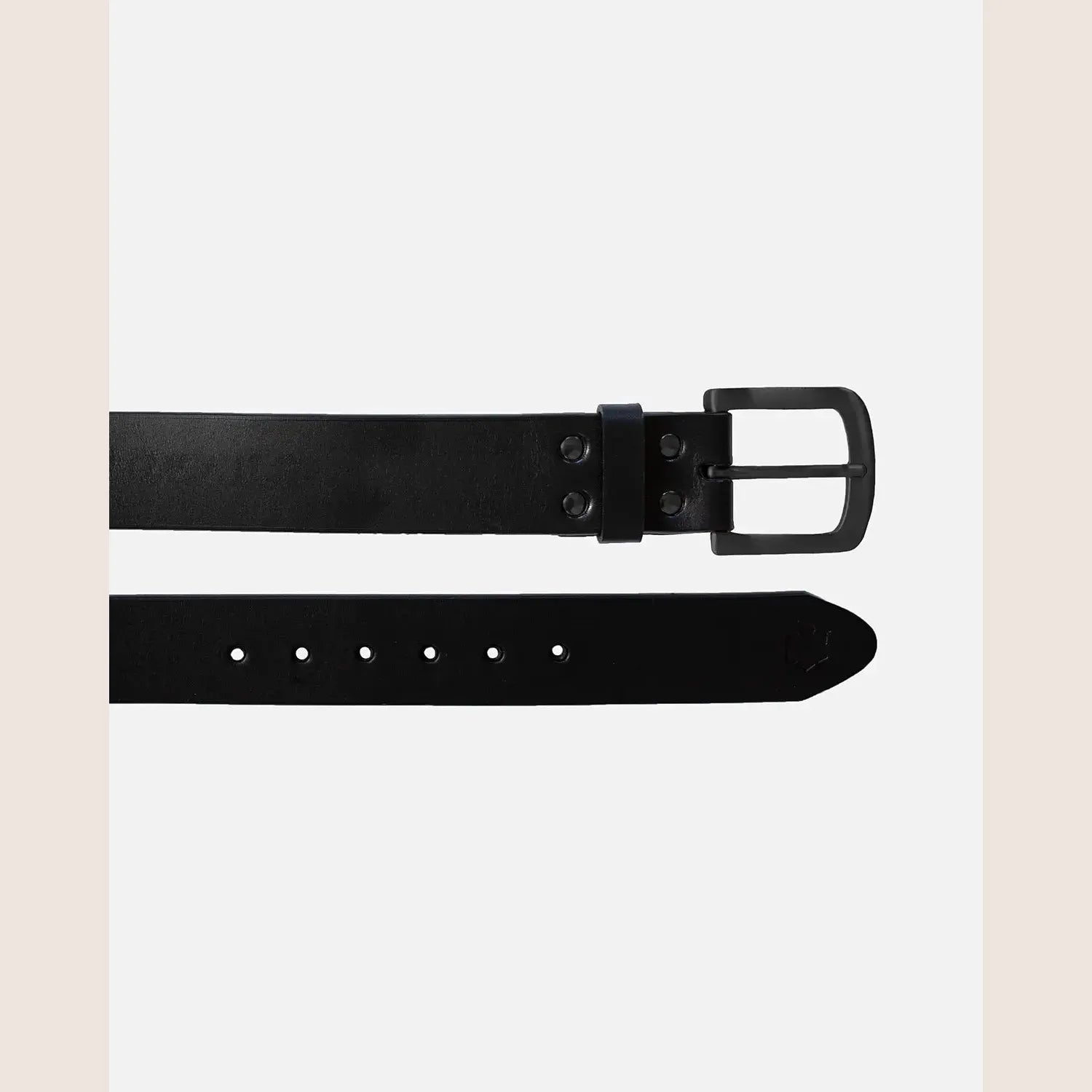 BUCKINGHAM GRAND BELT GOLD - Black - Elegant Buckingham Grand leather belt in black with gold details