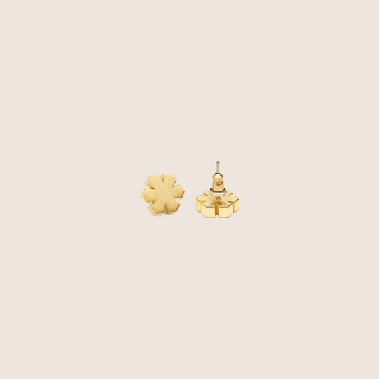 KALMUS OUTLINE EARRINGS - Gold - Delicate gold-plated earrings with a minimalist design, perfect for both everyday and parties.