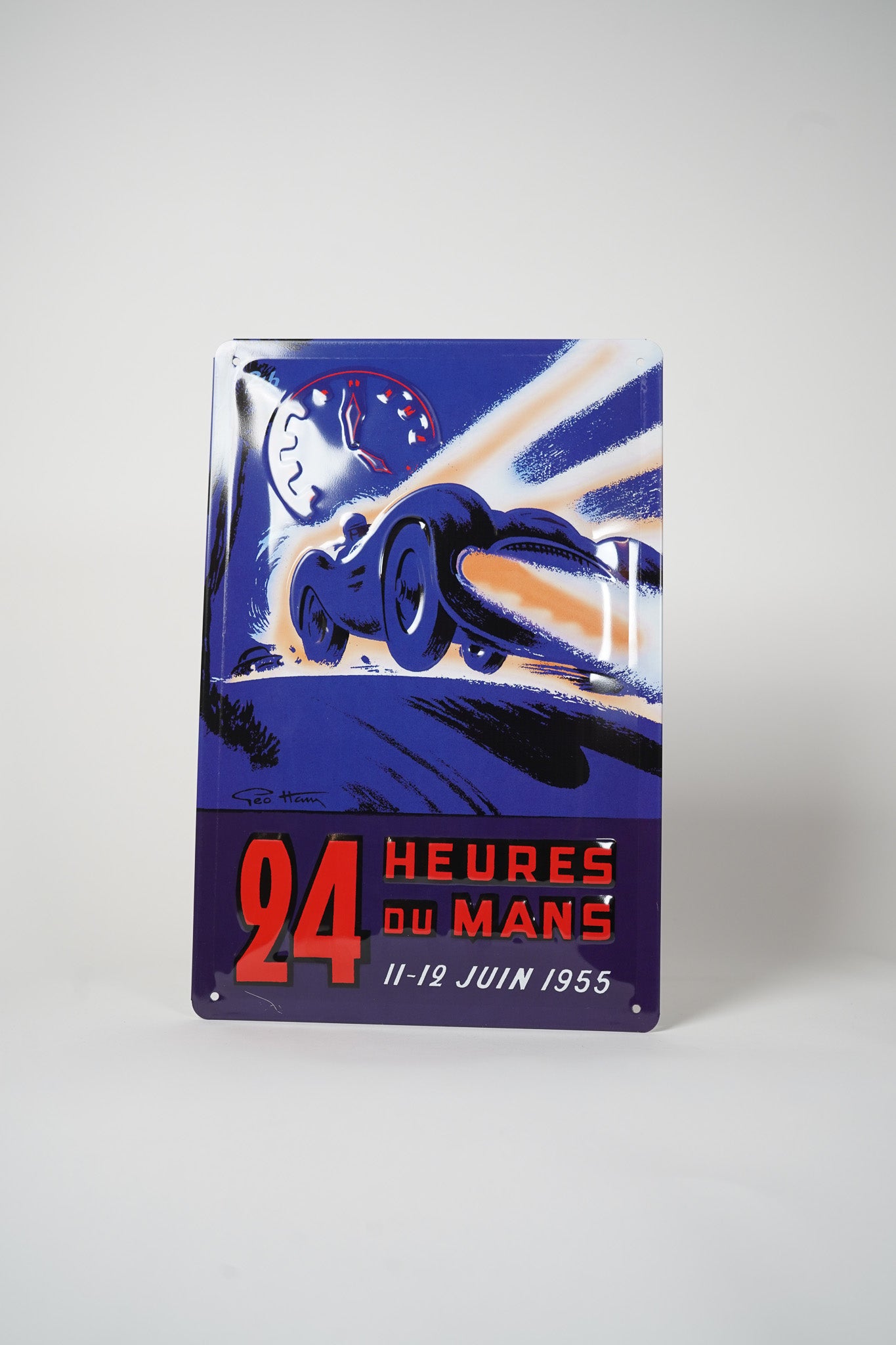 24 Heures Du Mans Racing Night Blue Sign 20x30