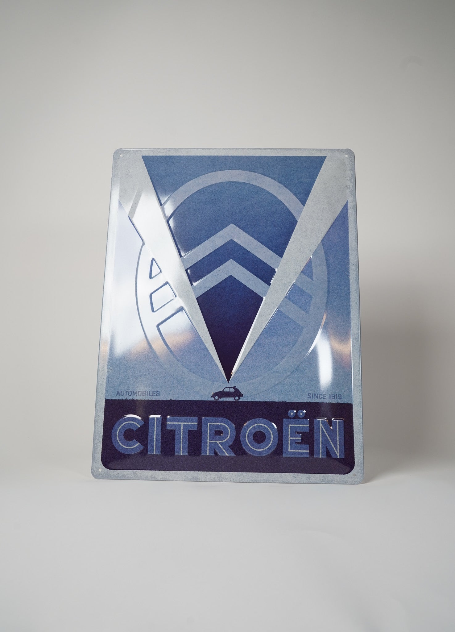 Citroen 2CV Logo Blue Sign 30x40cm