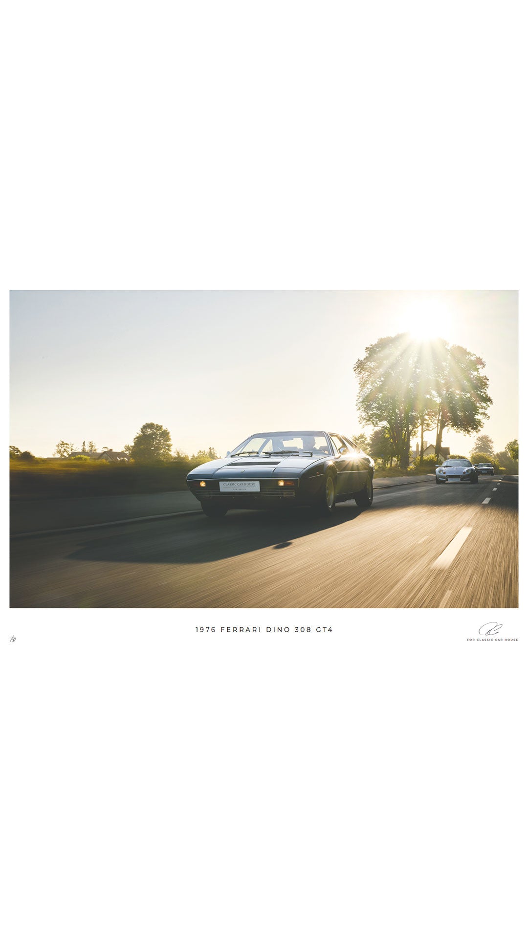 Ferrari Dino 308 GT4 1976 Poster 1/50 Limited Edition