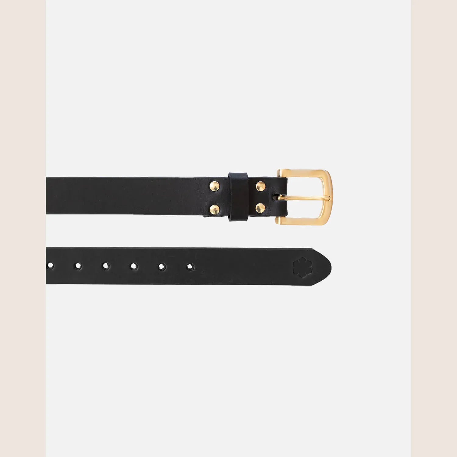 BUCKINGHAM BELT GOLD - Brown / 95 cm - Elegant brown leather belt with gold buckle, ideal for completing a classic look.