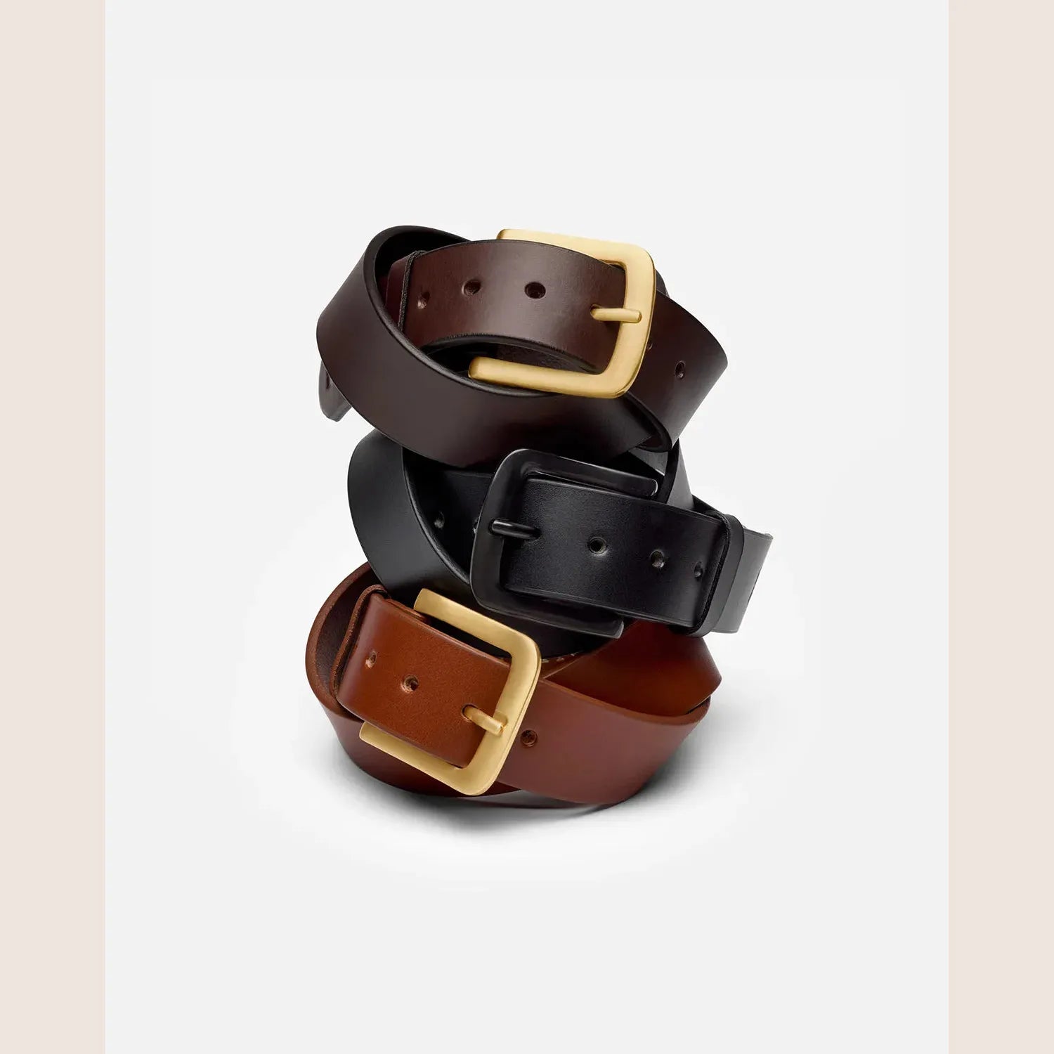 BUCKINGHAM GRAND BELT GOLD - Black - Elegant Buckingham Grand leather belt in black with gold details.