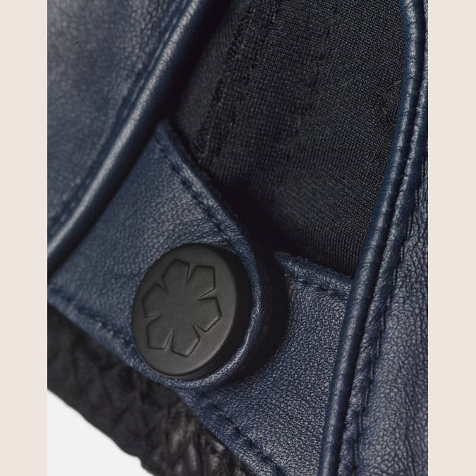 Frederik, Deep Blue / One-Size - Sophisticated deep blue leather driving gloves, ideal for style-conscious drivers.