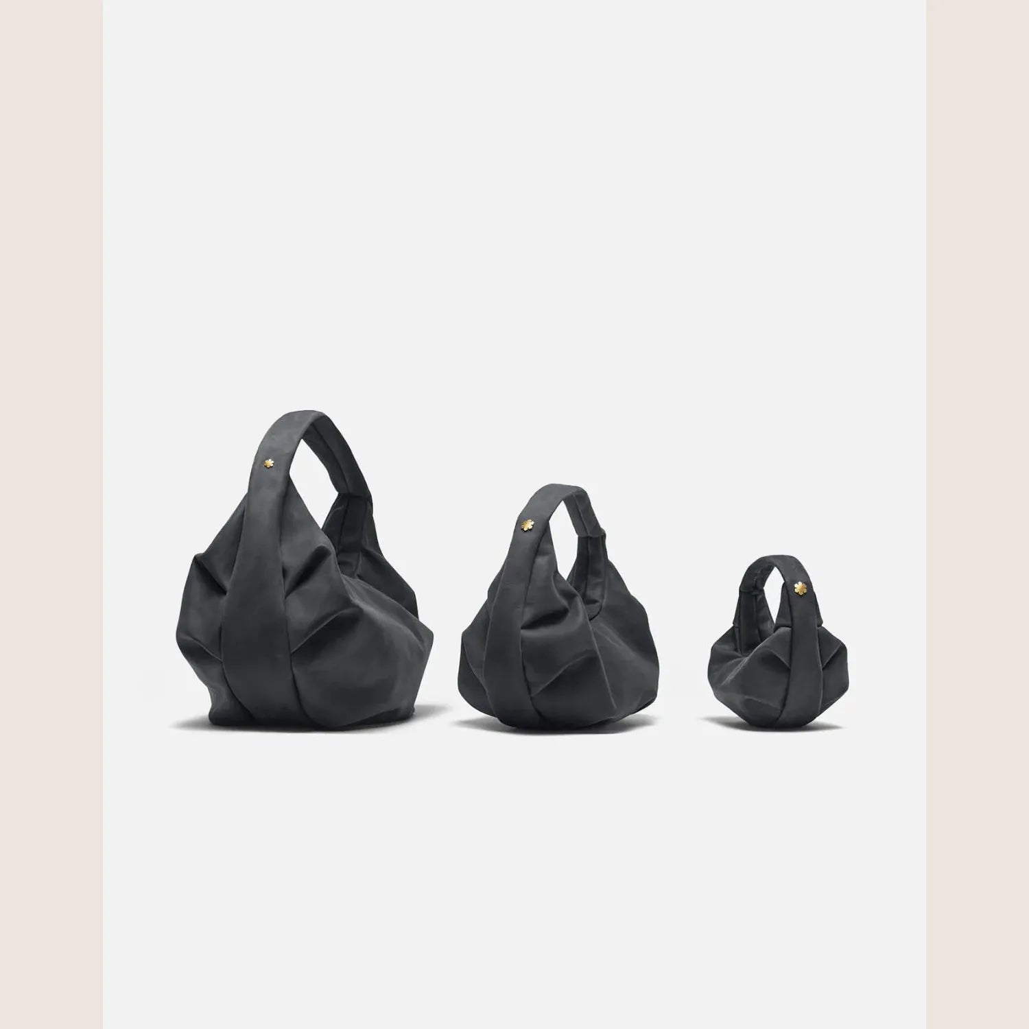 SWAN BAG MINI - CHARCOAL - Charcoal - Stylish mini Swan bag in charcoal, ideal for both everyday and evening use.
