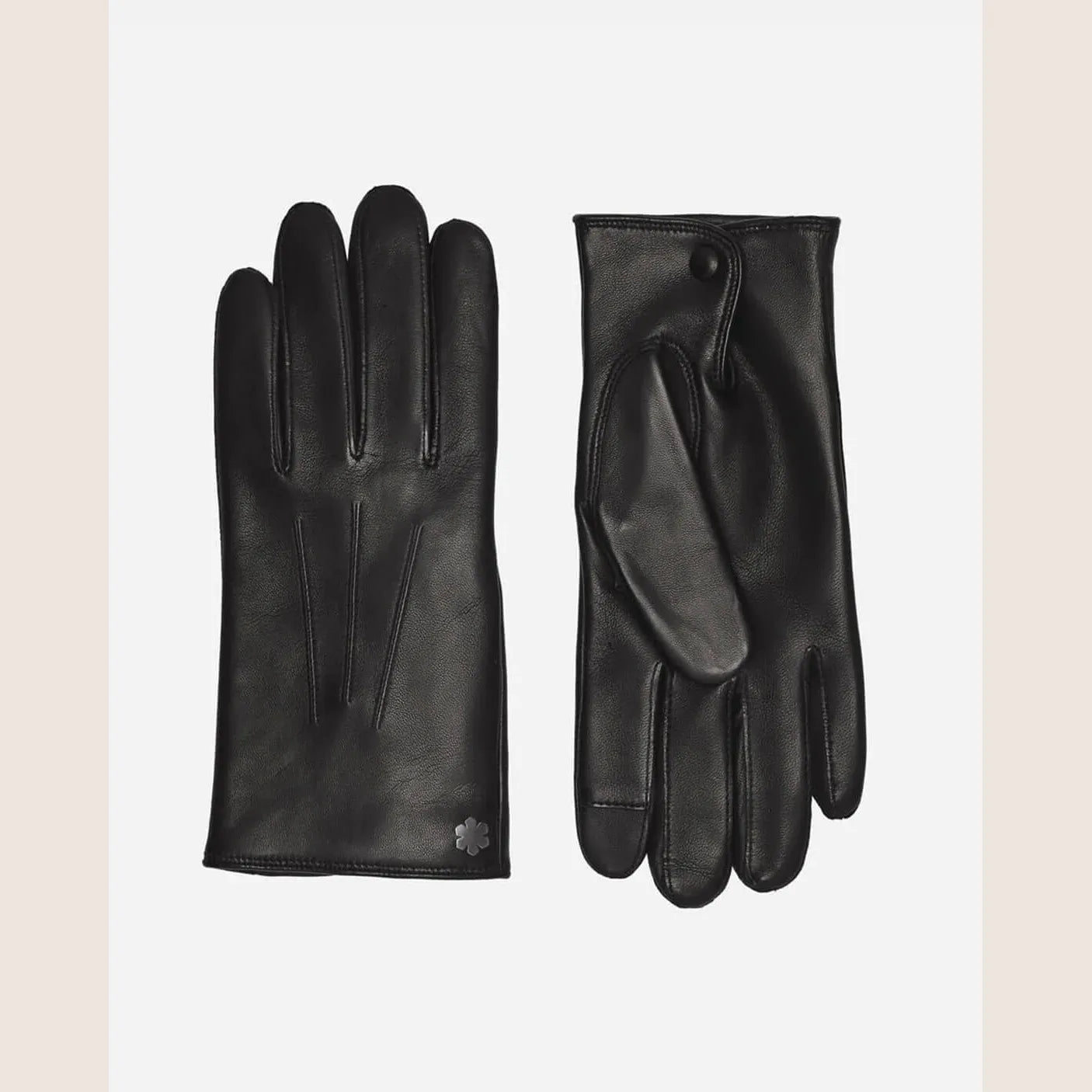 WINSTON - Black - Quality leather driving gloves in black, with classic design and optimal fit.