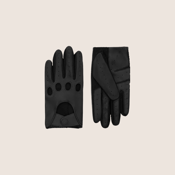 Frederik, Black / One-Size - Timeless black driving gloves in luxurious leather, perfect grip and comfort on the go.