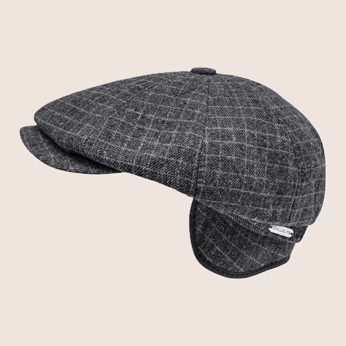 Ronald Hat Grey Melange - Elegant cap in gray melange, perfect for sophisticated everyday wear.