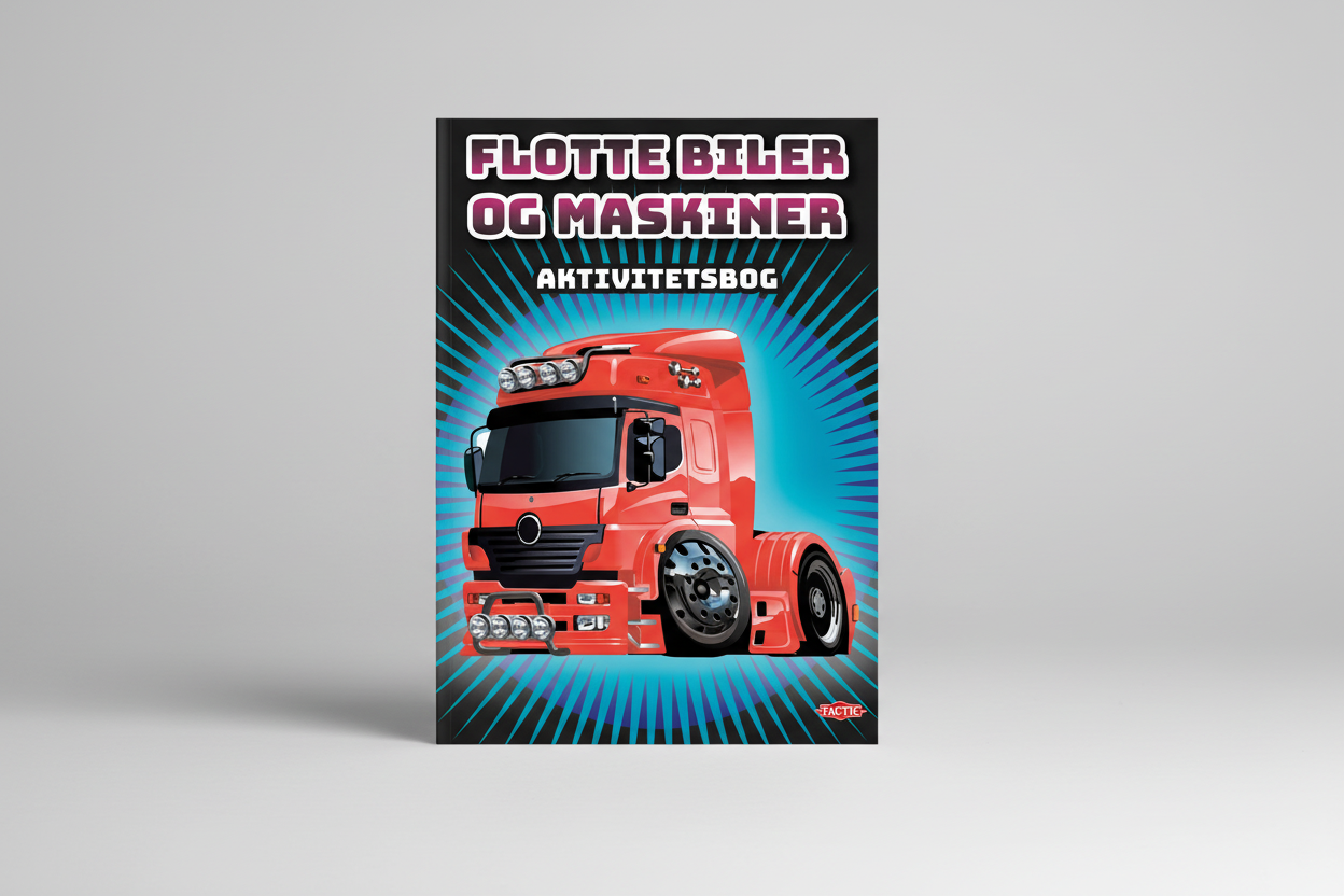 Great Cars and Machines Activity Book - Activity book with cars and machines, filled with tasks and fun activities for kids.