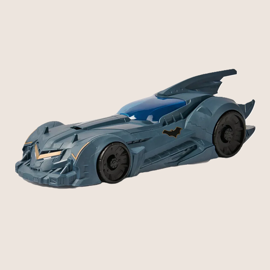 Batman DC Universe Batmobile - 30 cm Batmobile in dark gray with futuristic design and a movable door/opening that fits 30 cm Batman figure (included). Ideal for play and collecting for kids and superfans alike