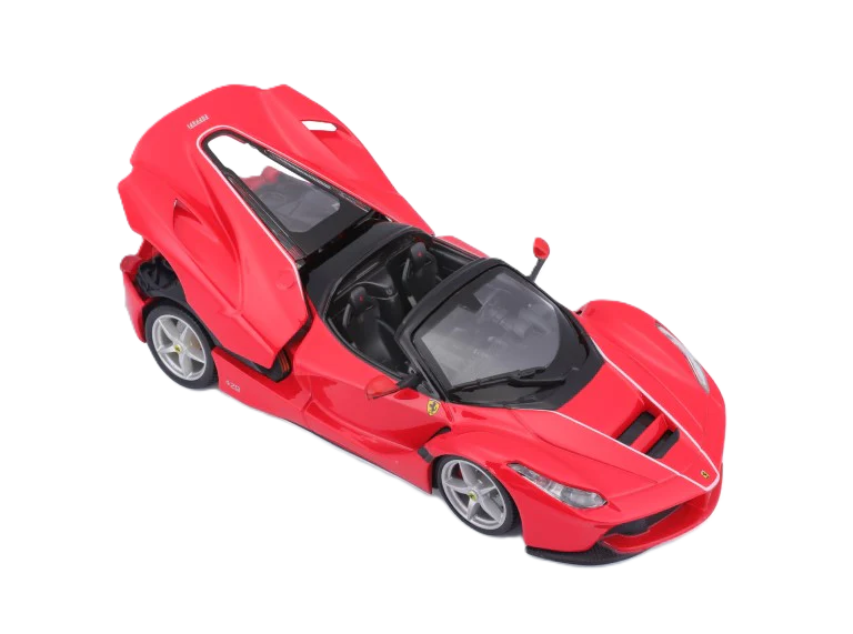 Bburago Ferrari LaFerrari Aperta 1:24 car model in red with detailed design and authentic Ferrari style