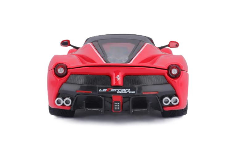 Bburago Ferrari LaFerrari Aperta 1:24 car model in red with detailed design and authentic Ferrari style