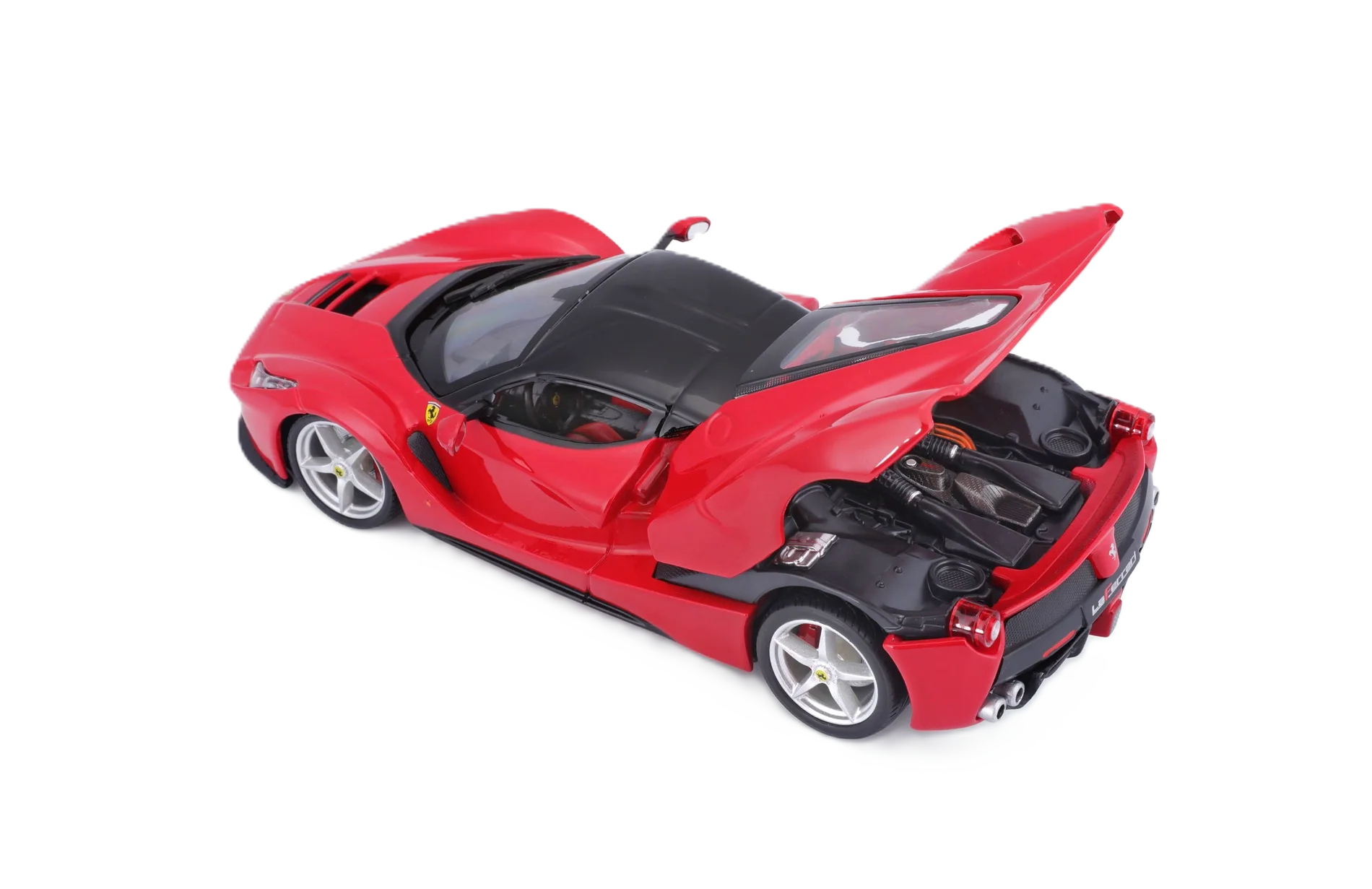 Bburago Ferrari LaFerrari 1:18 car model in red with detailed design and authentic Ferrari style