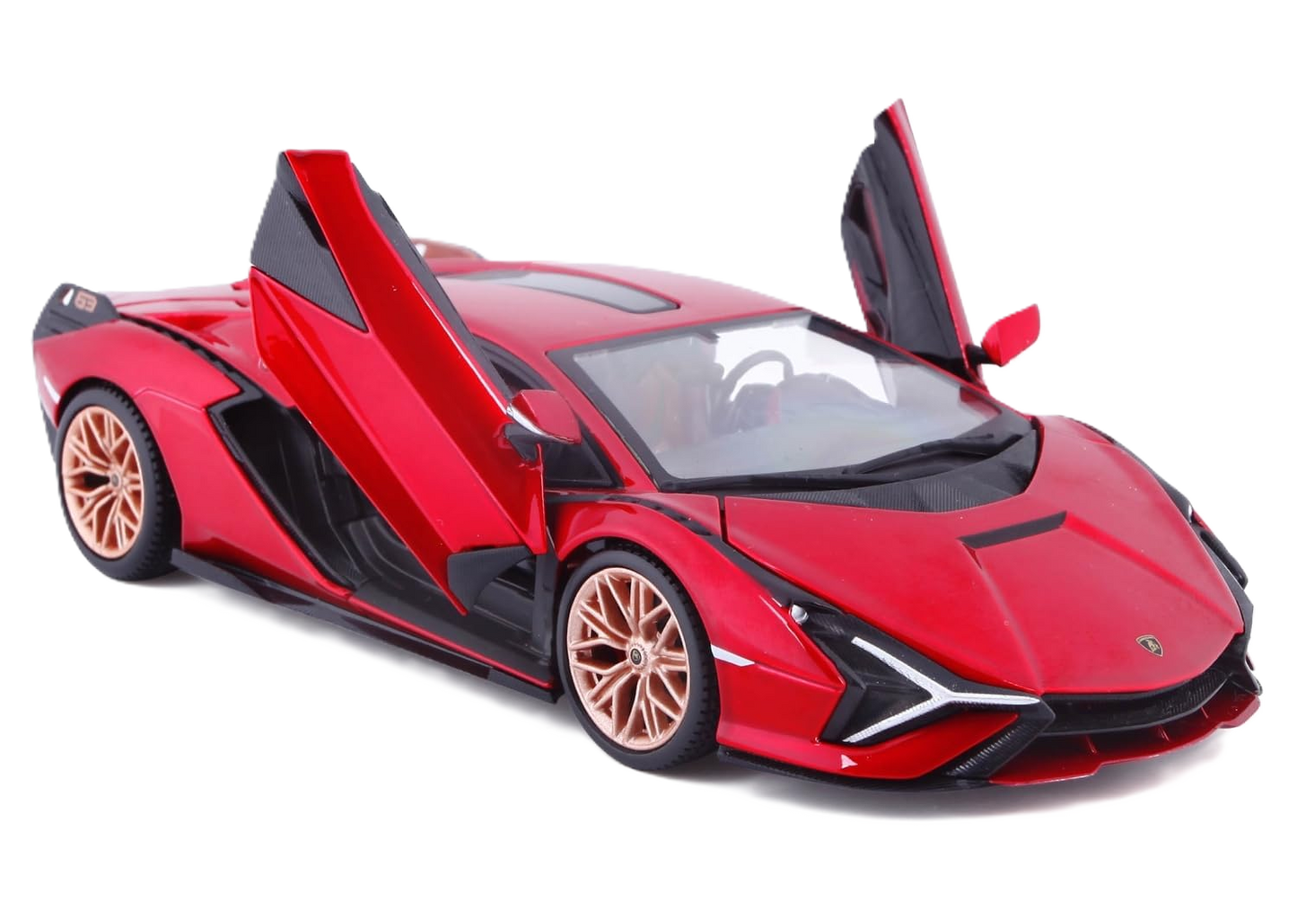 Bburago Lamborghini Sián FKP 37 1:24 car model in red with detailed and authentic Lamborghini design