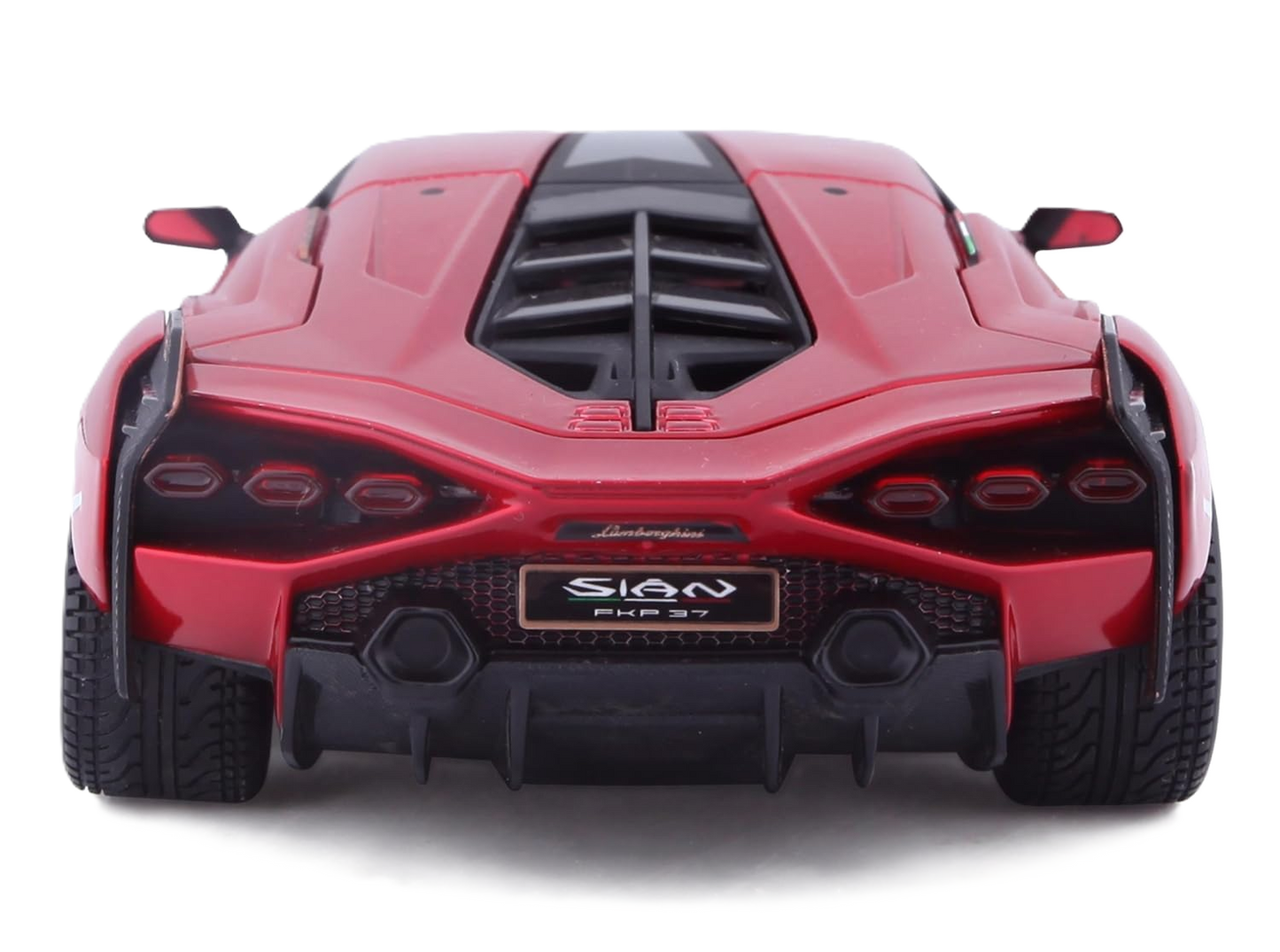 Bburago Lamborghini Sián FKP 37 1:24 car model in red with detailed and authentic Lamborghini design