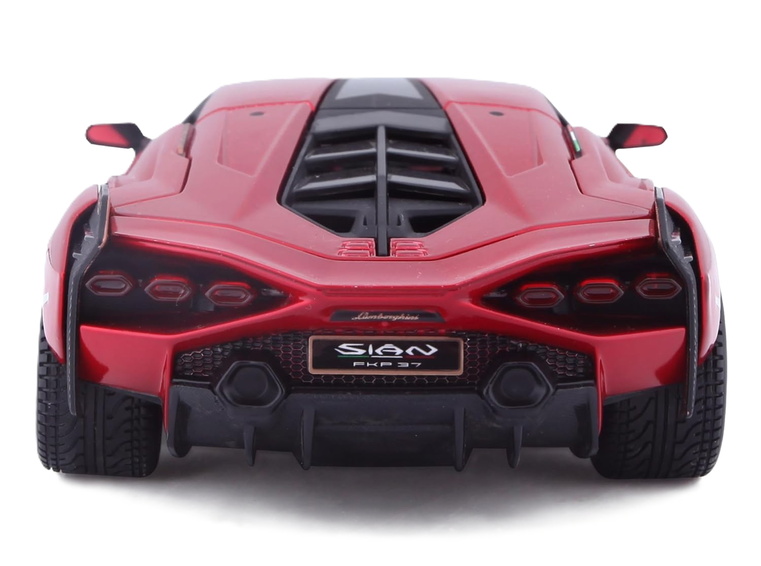Bburago Lamborghini Sián FKP 37 1:24 car model in red with detailed and authentic Lamborghini design