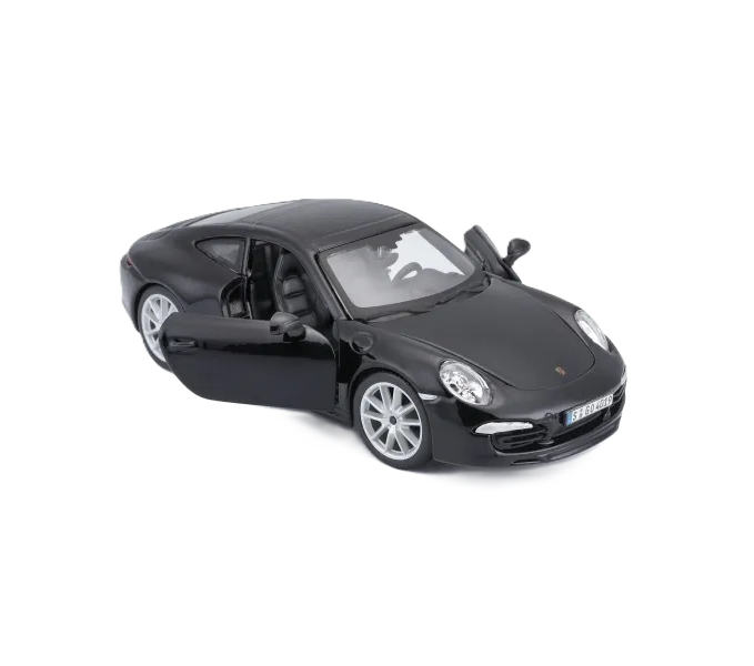 Bburago Porsche 911 Carrera S 1:24 car model in black with authentic Porsche design