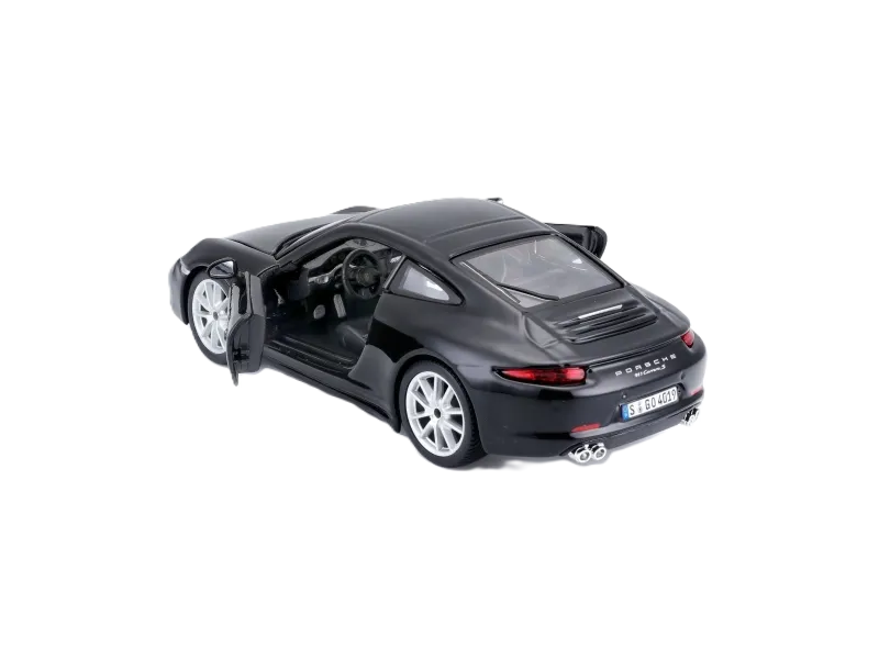 Bburago Porsche 911 Carrera S 1:24 car model in black with authentic Porsche design