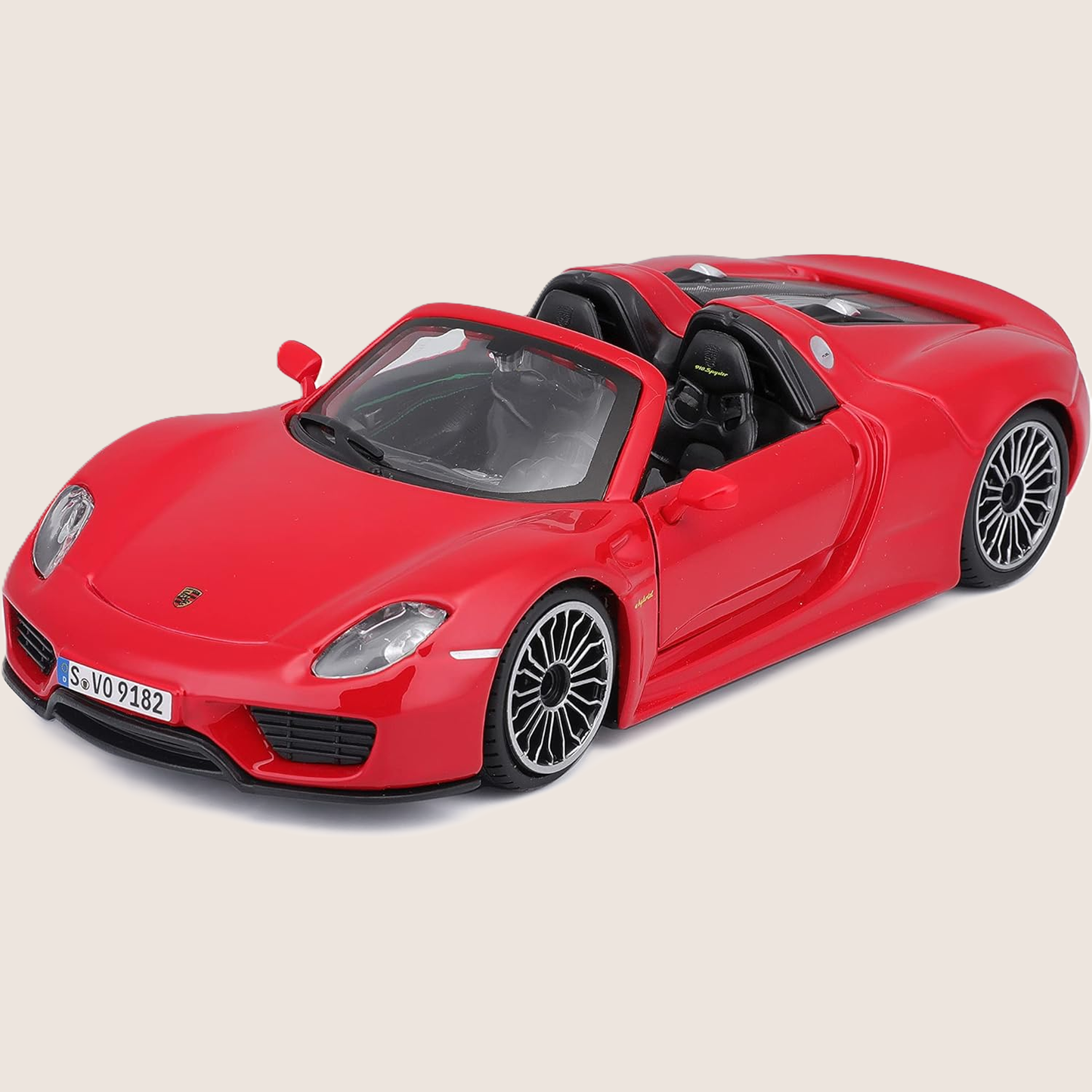 Bburago Porsche 918 Spyder 1:24 car model with detailed design and authentic Porsche style