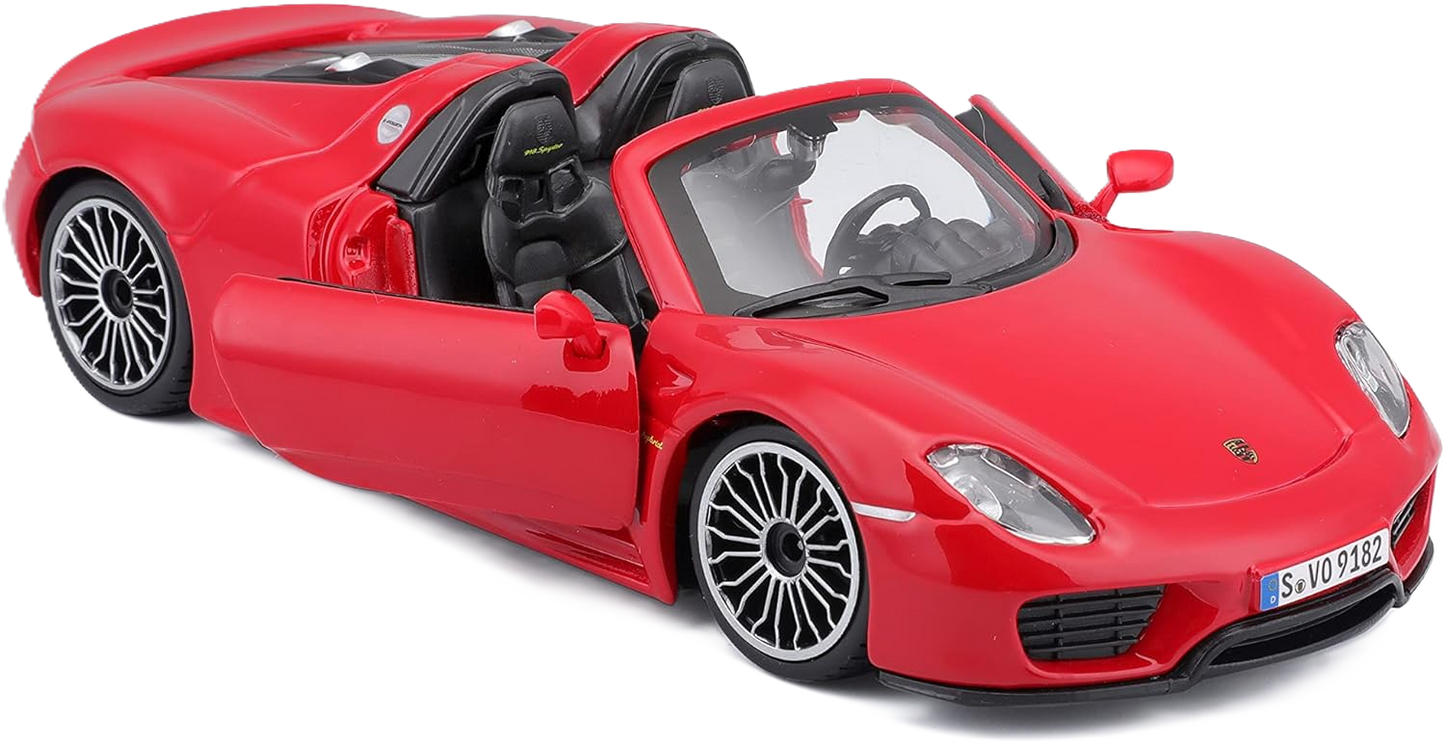 Bburago Porsche 918 Spyder 1:24 car model with detailed design and authentic Porsche style