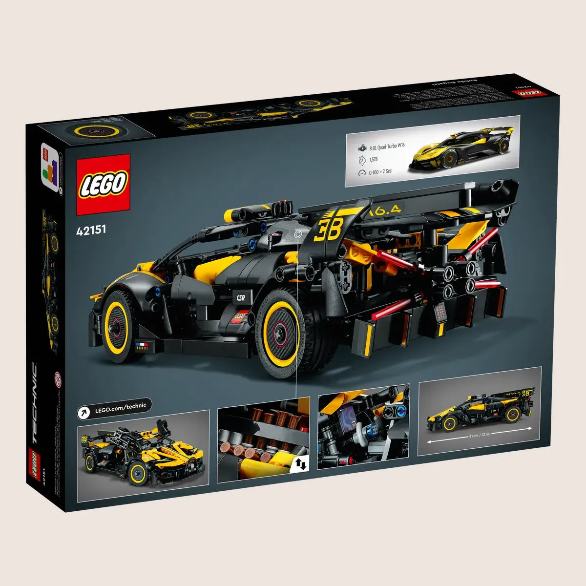Bugatti Bolide - LEGO model of the extreme Bugatti Bolide hypercar.