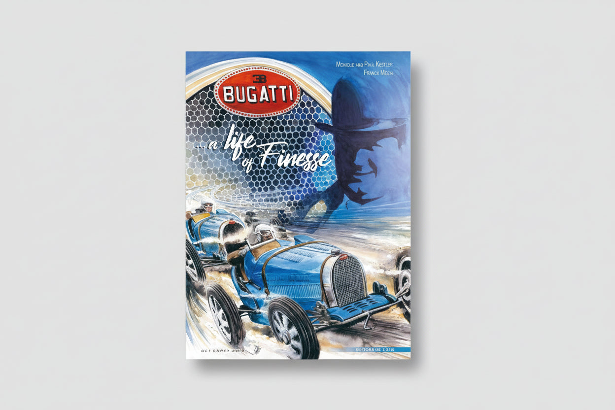 Bugatti - A Life of Finesse hardcover book about Bugatti history and design, by Kestler & Mezin