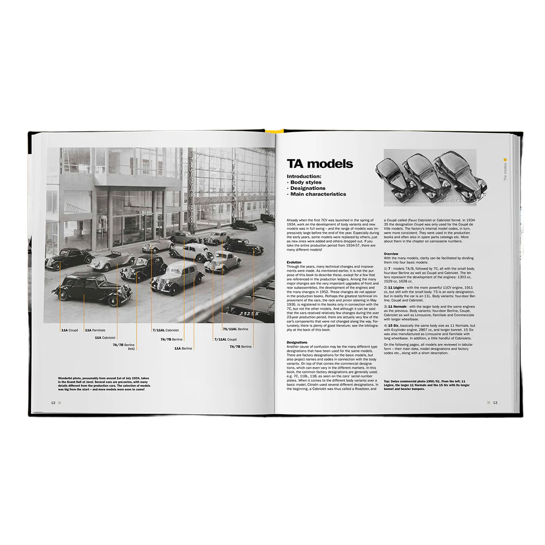 Citroën Traction - The Numbers - A detailed book about Citroën Traction, with technical specifications and historical facts.